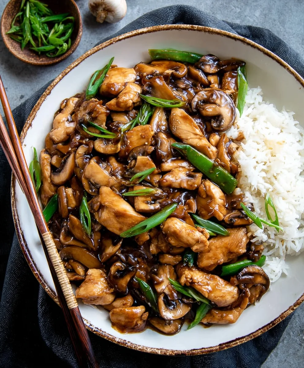Chicken and Mushroom Stir Fry- Takeout Style