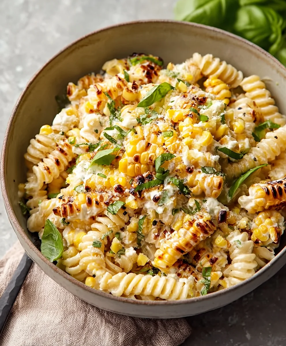 Creamy Street Corn Pasta Salad - Easy & Delicious