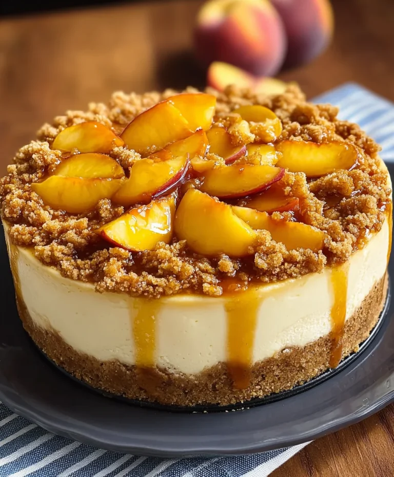 Peach Cobbler Cheesecake Dessert Recipe