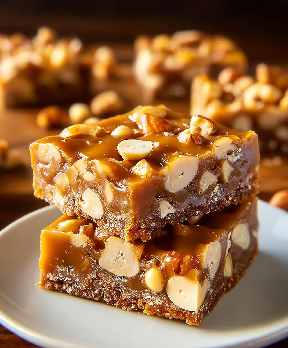 Gooey Butterscotch Nut Bars - Easy & Delicious Dessert