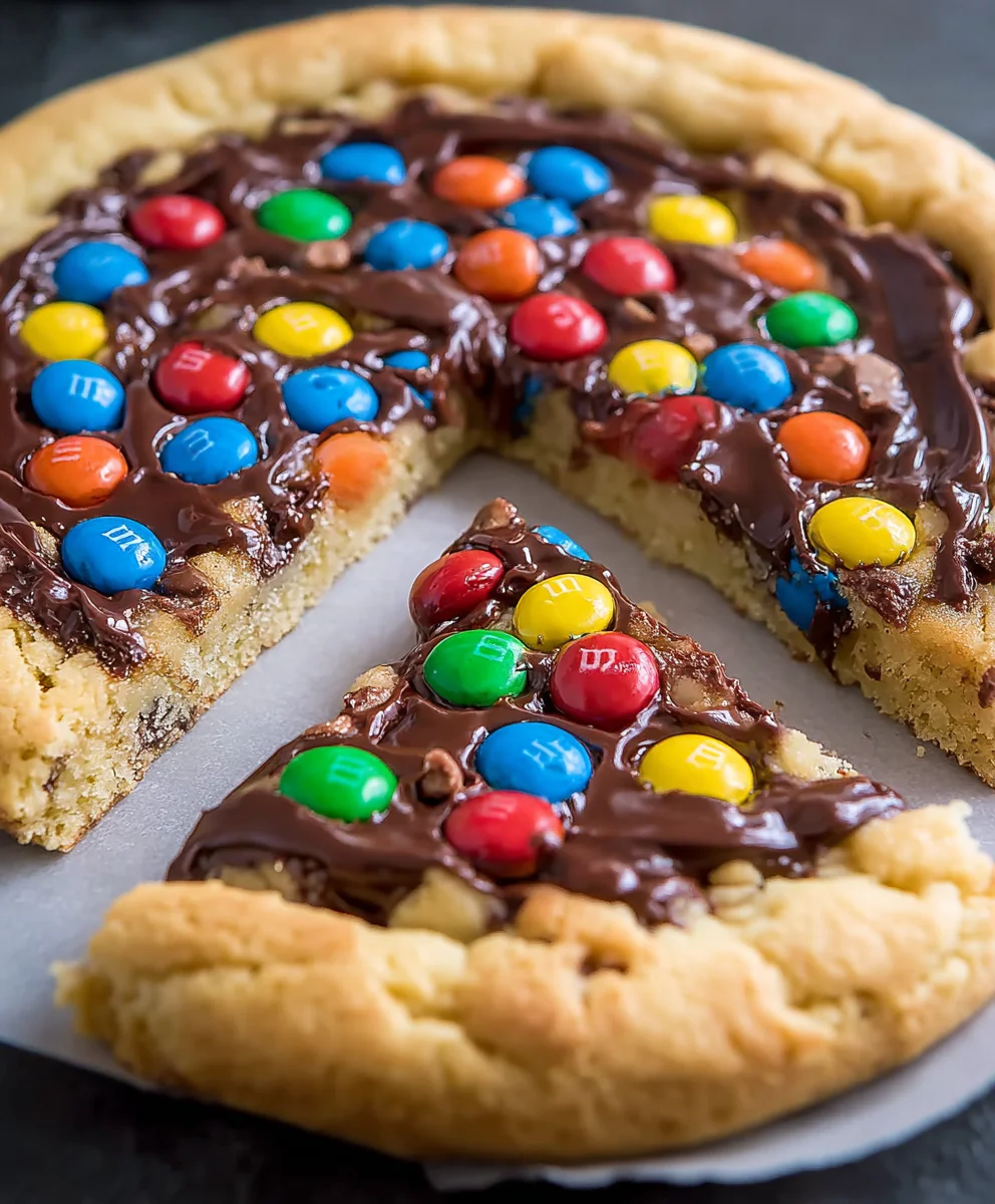 M&M Cookie Pizza- Easy Sweet Treat Recipe