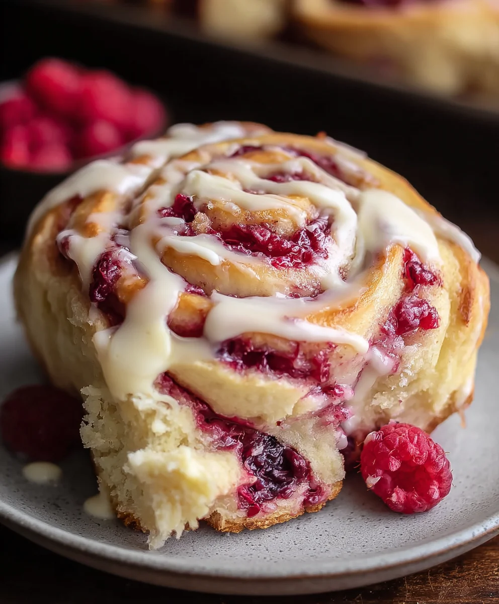 White Chocolate Raspberry Rolls-Sweet & Easy Dessert