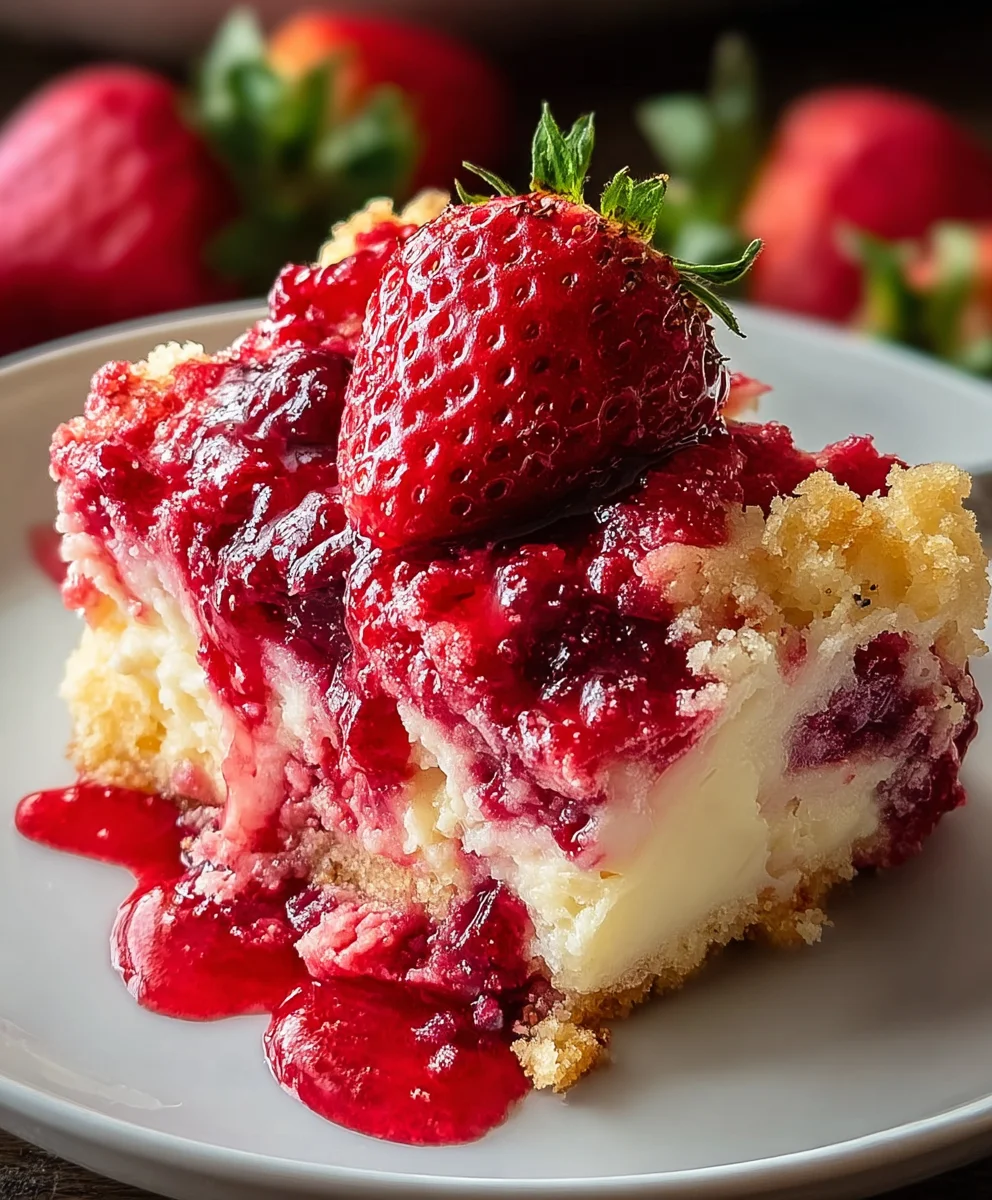 Easy Strawberry Cheesecake Dump Cake Recipe
