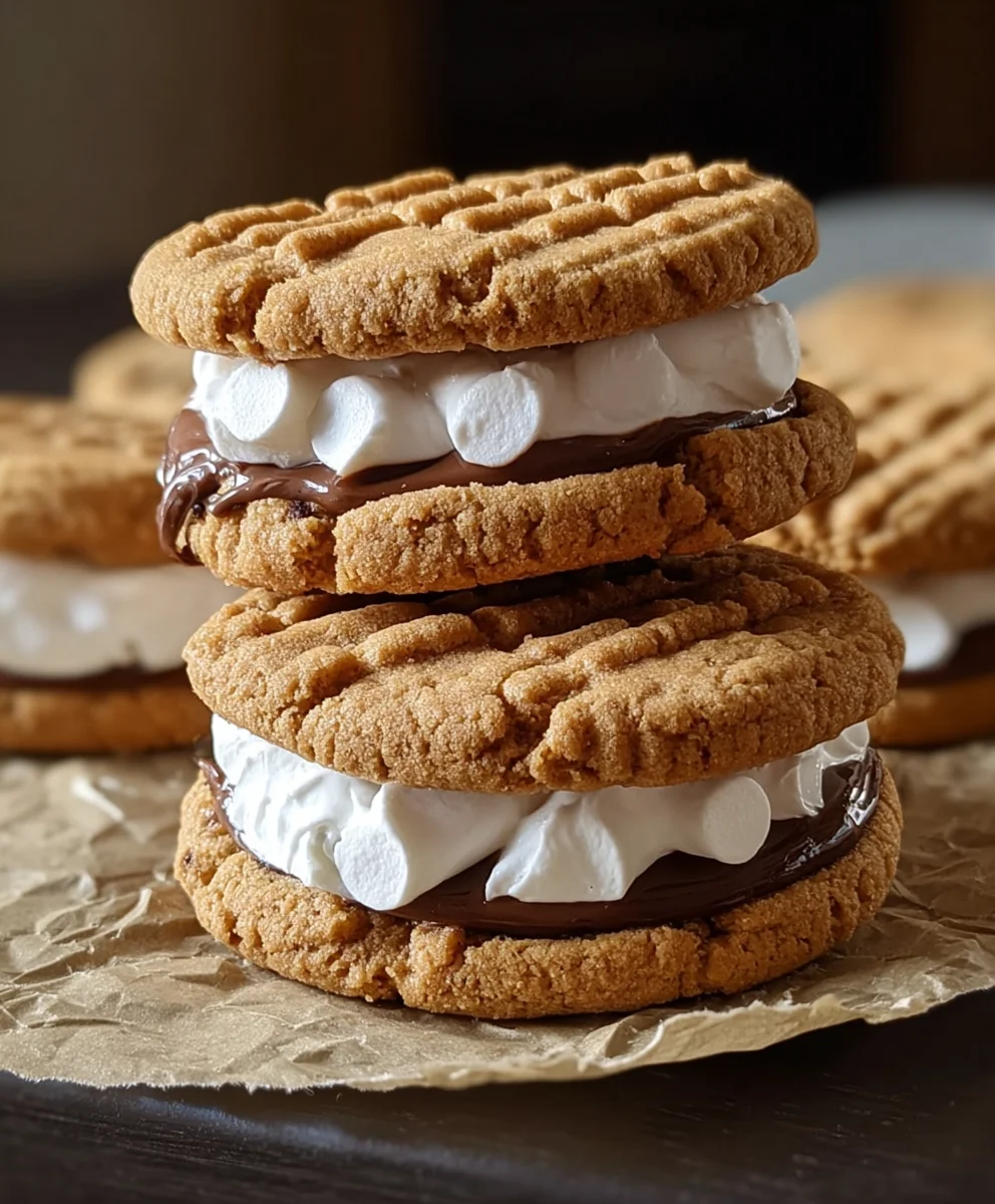 Peanut Butter S'mores Sandwich Cookies-Delish!