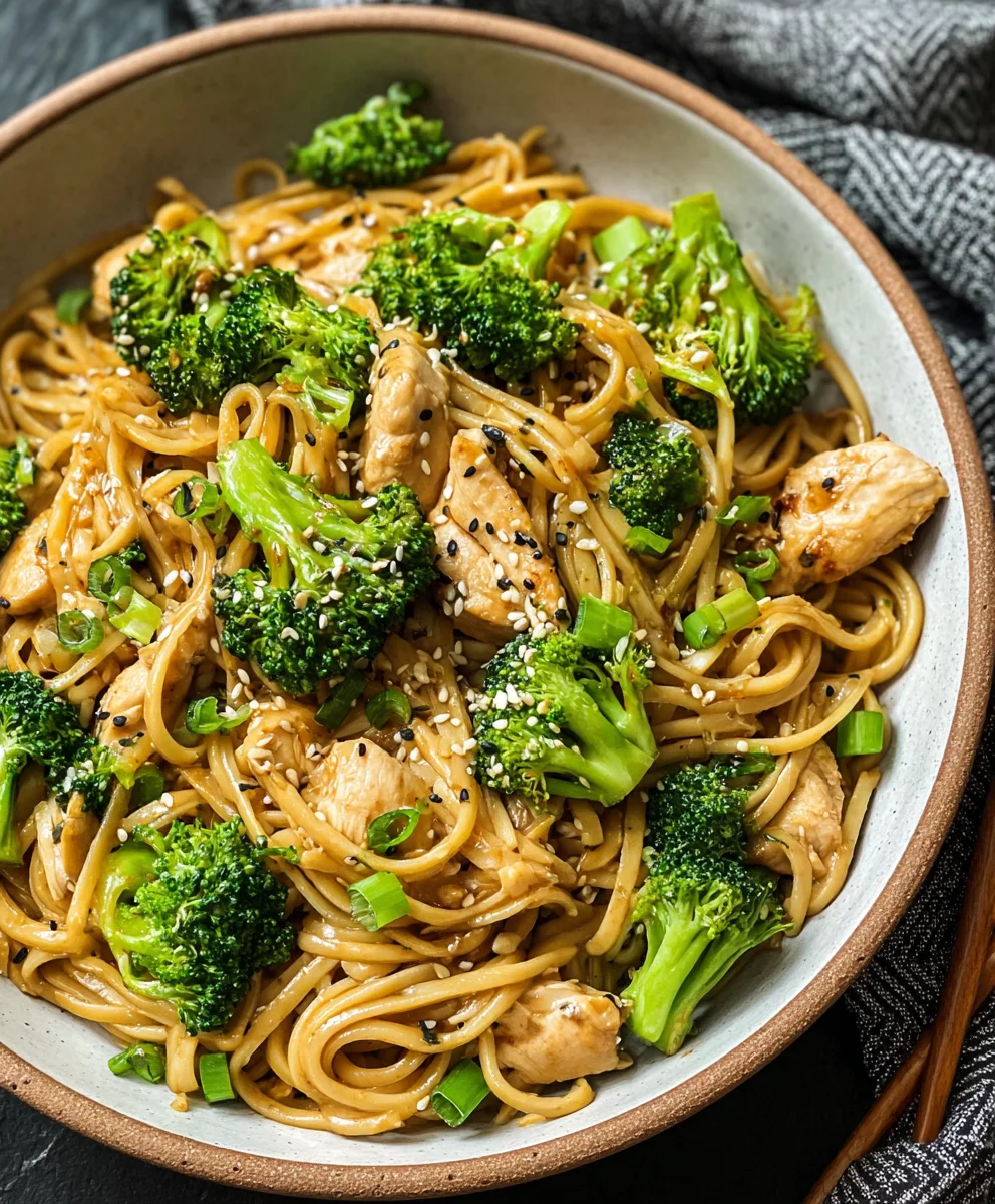 Healthy Sesame Noodles Chicken Broccoli Recipe
