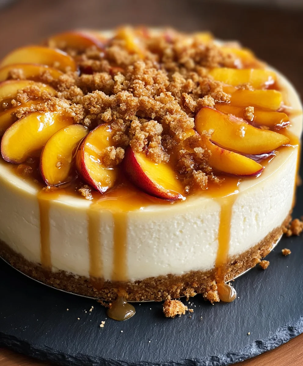 Peach Cobbler Cheesecake Dessert Recipe
