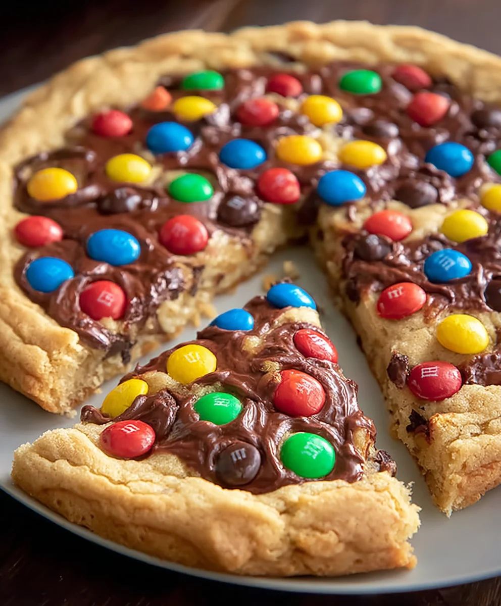M&M Cookie Pizza- Easy Sweet Treat Recipe