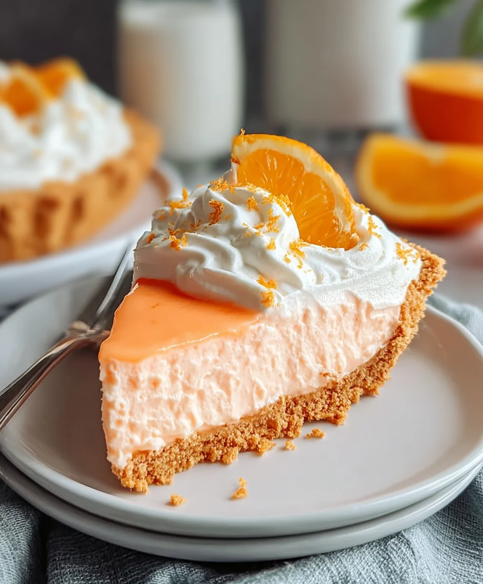 Jello Creamsicle Pie-Easy No-Bake Treat