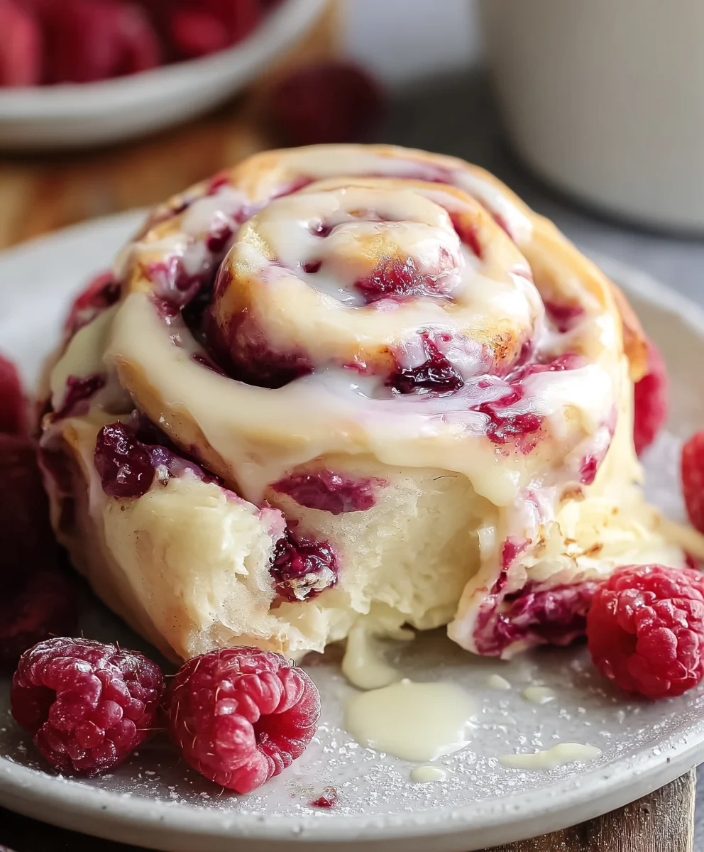 White Chocolate Raspberry Rolls-Sweet & Easy Dessert