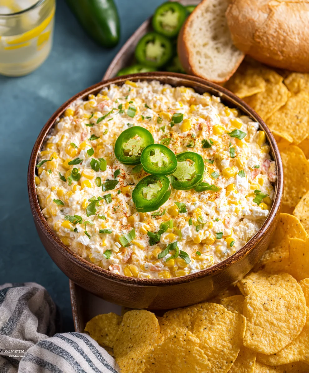 Easy Crockpot Jalapeno Corn Dip Recipe