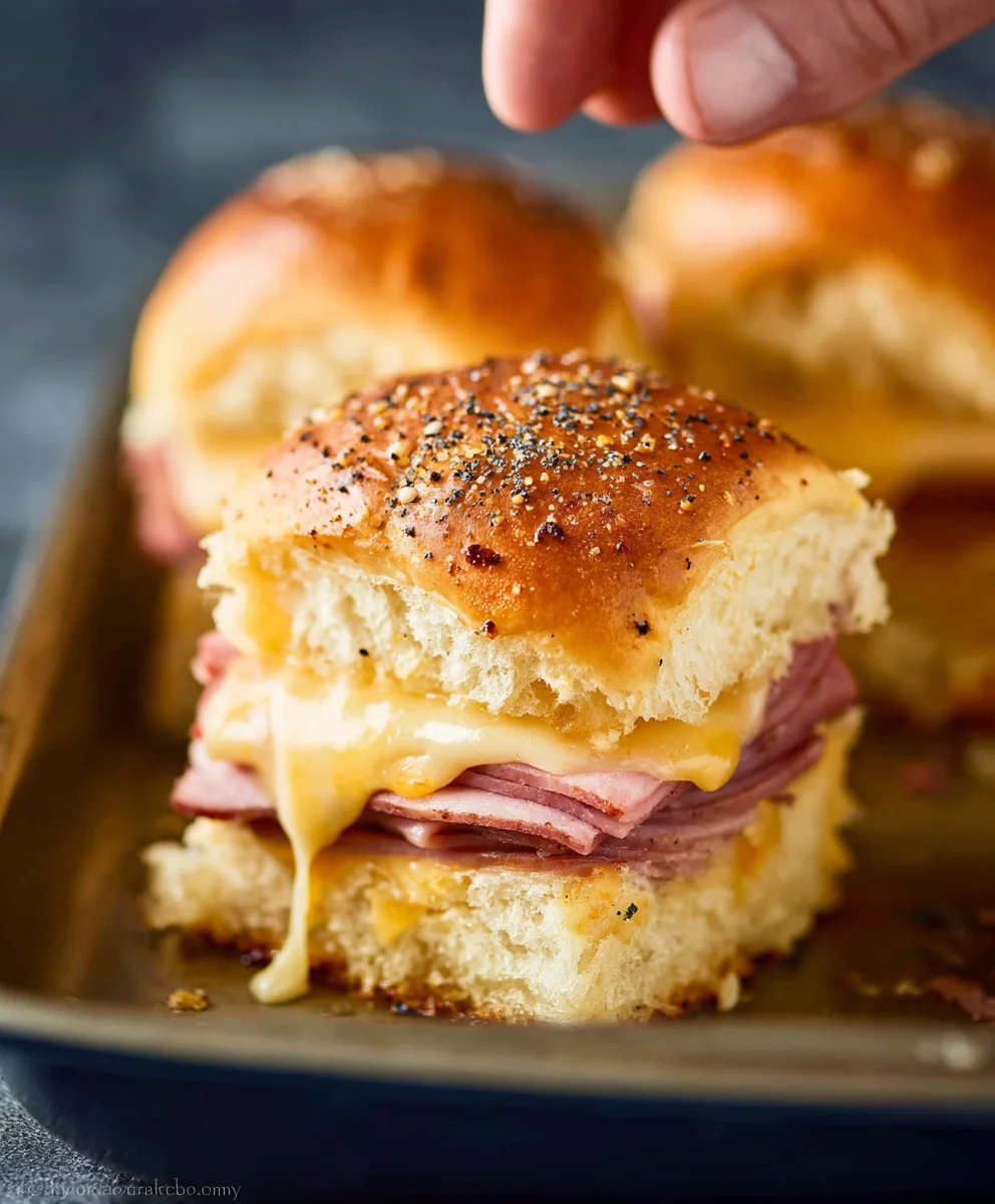 Beef Beef Ham Cheese Sliders - Easy Appetizer Recipe
