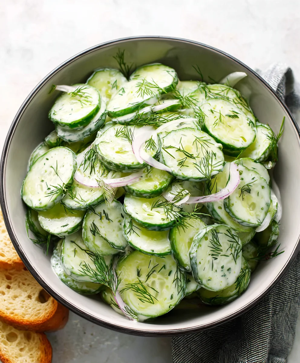 Refreshing Cucumber Dill Salad - Easy Summer Side Dish