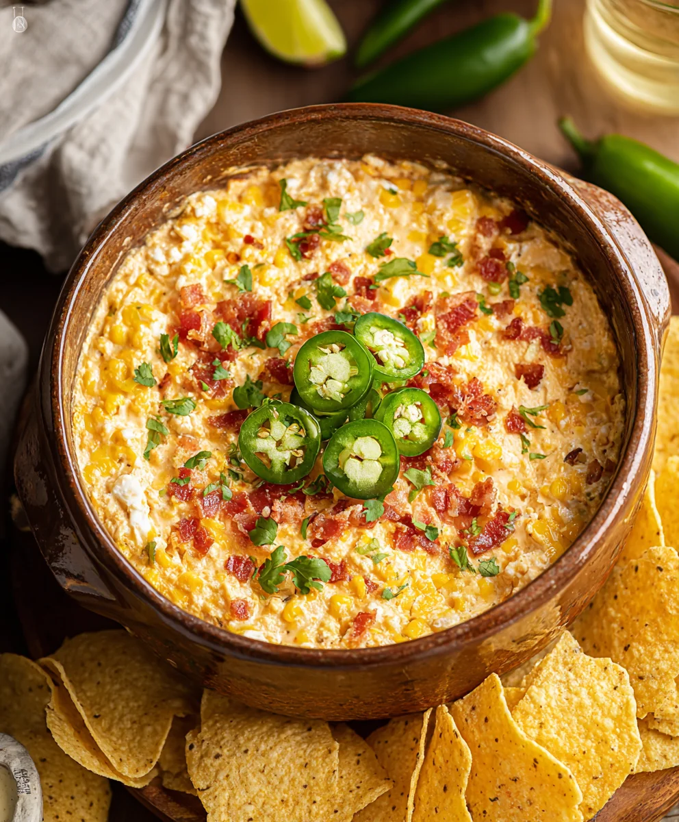Easy Crockpot Jalapeno Corn Dip Recipe