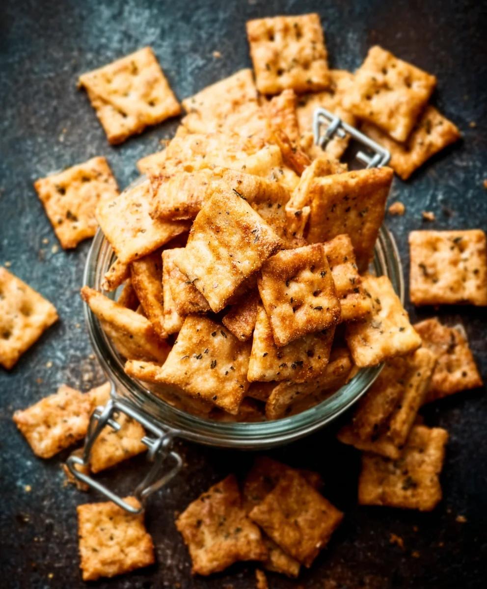 Sourdough Cheese Crackers-Delicious Homemade Crisps