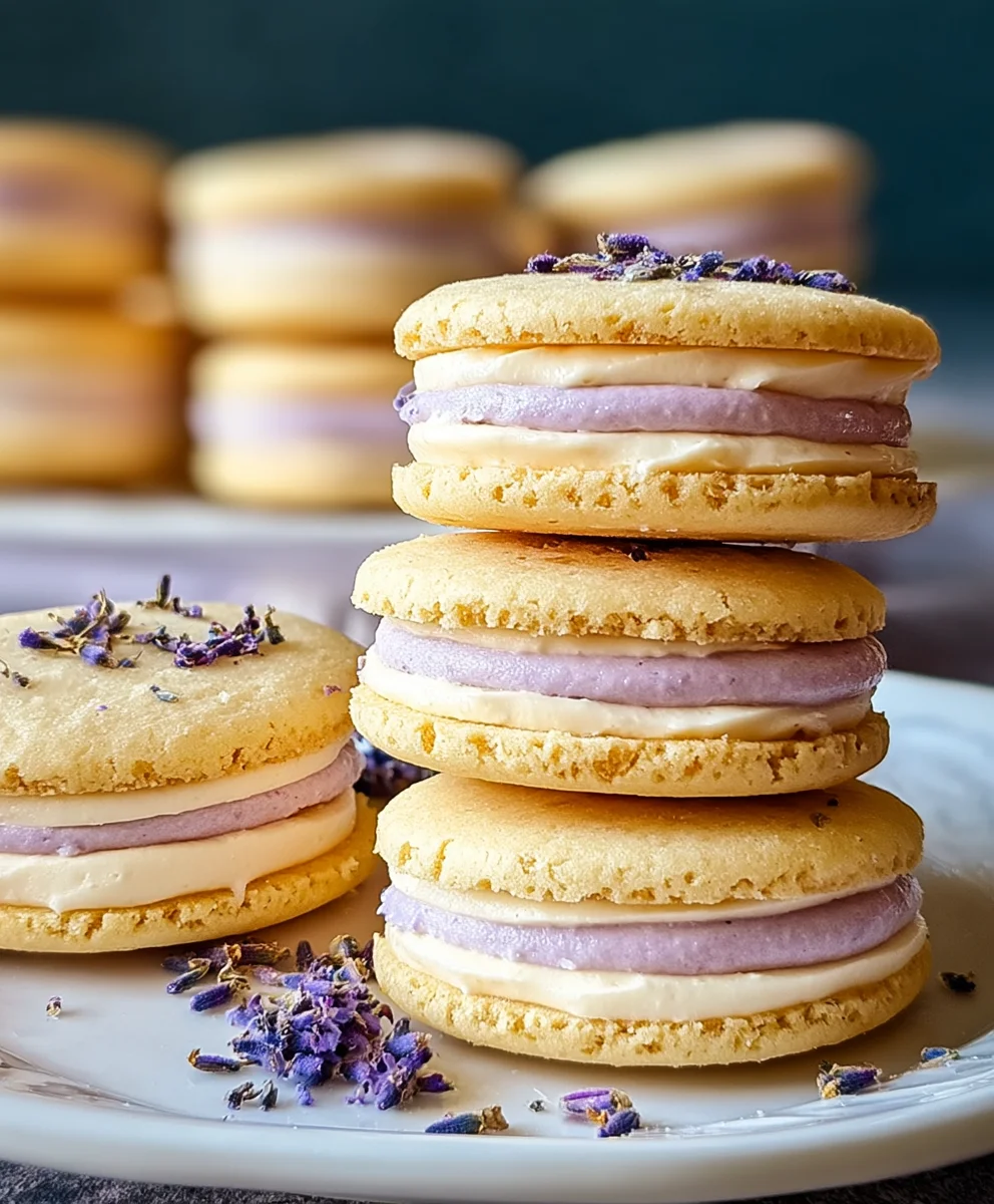 Lemon Lavender Sandwich Cookies - Easy & Delicious