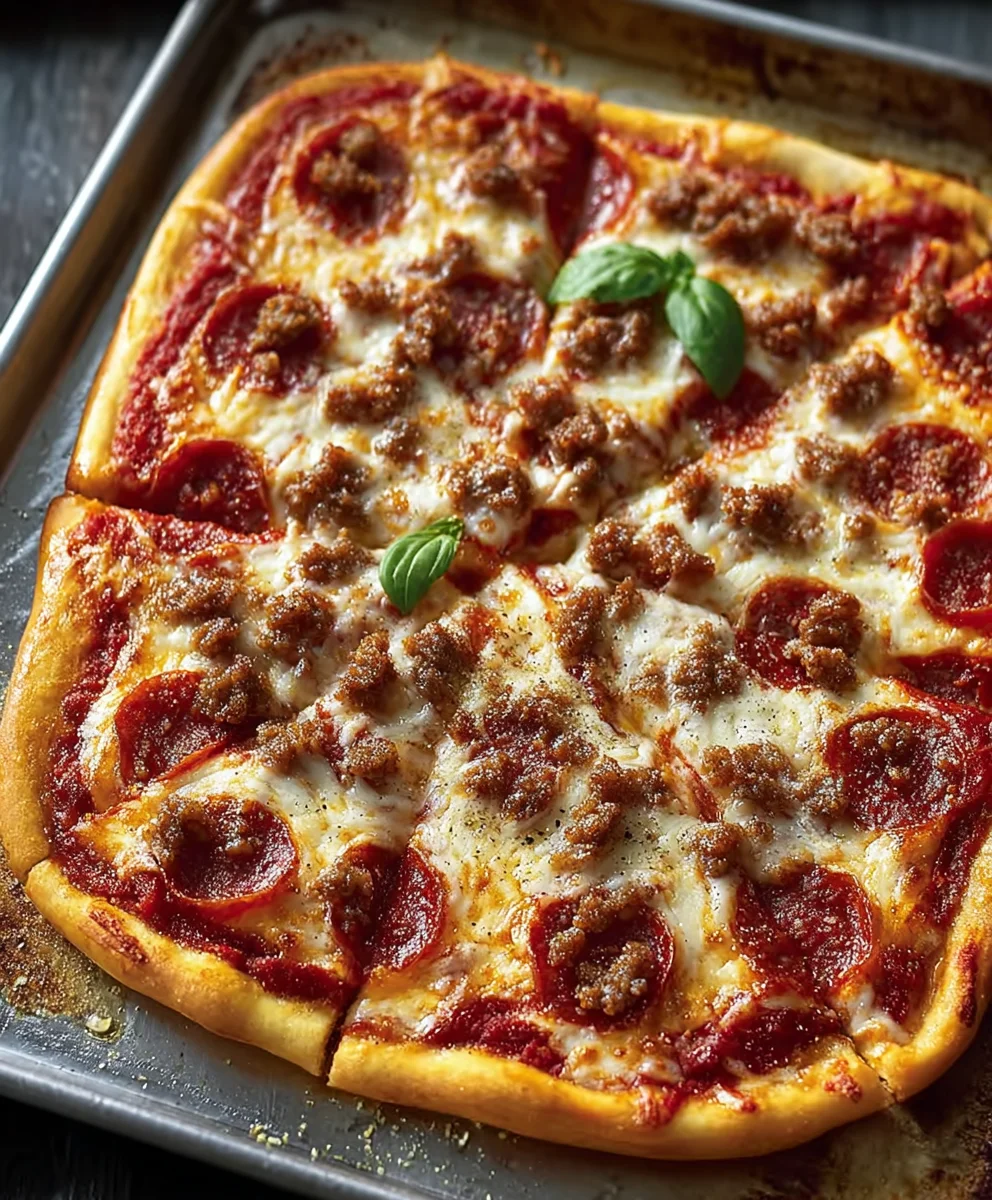 Ultimate School Pizza- Easy Beef & Cheese Recipe