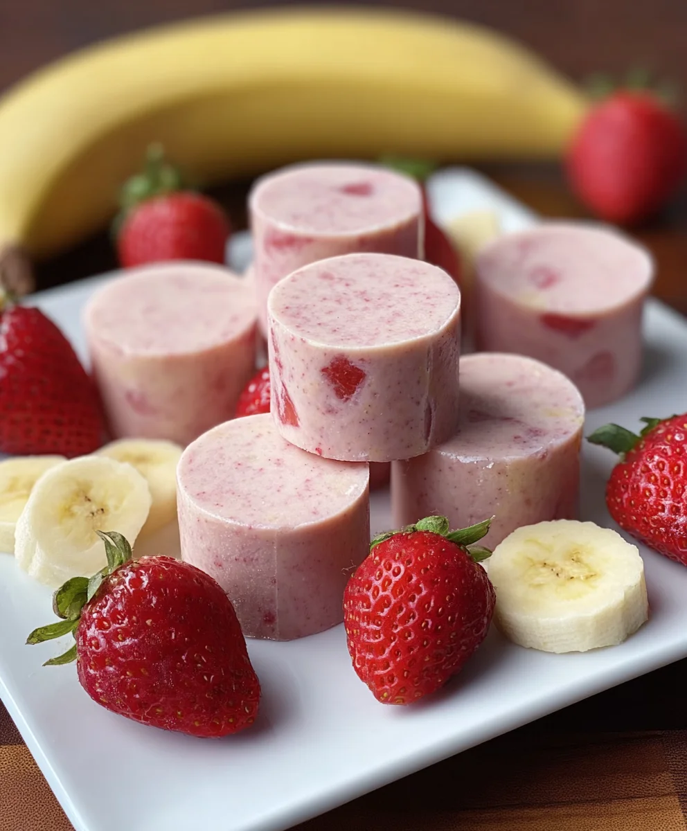 Strawberry Banana Dog Smoothie Bites - Healthy Treats