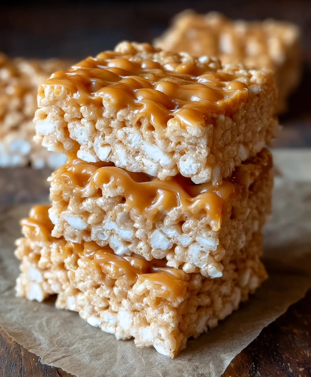 Brown Butter Dulce de Leche Rice Krispie Treats