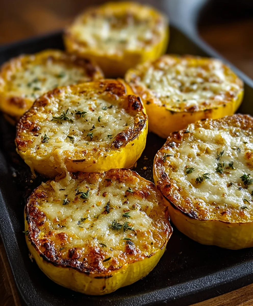 Cheesy Baked Squash Rounds - Easy Veggie Side Dish