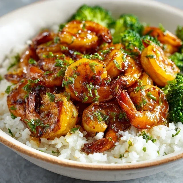 Honey Garlic Shrimp Bowls