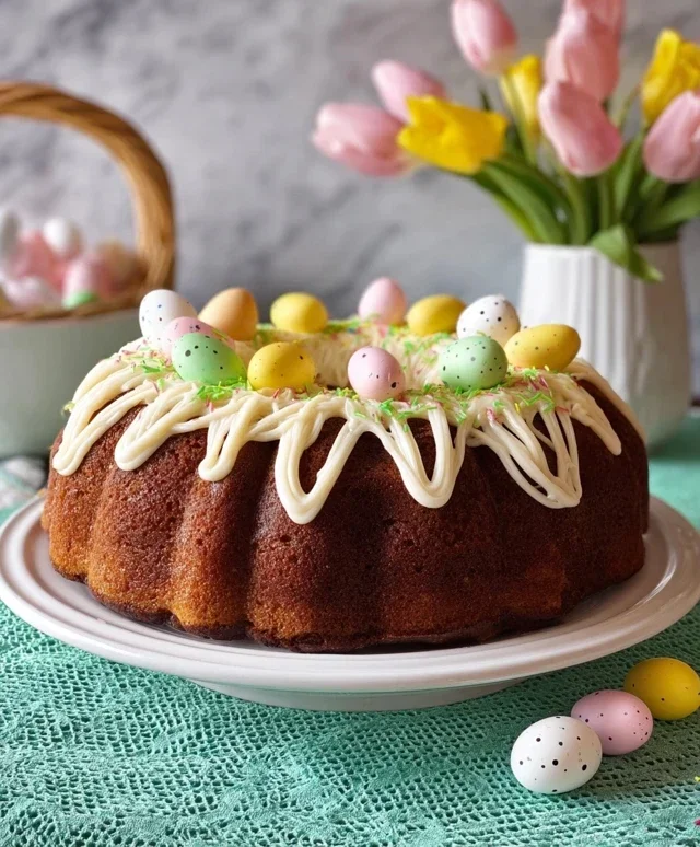 Easter Basket Bundt Cake Recipe (Easy Spring Dessert!)