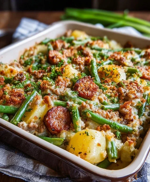 Sausage Green Bean Potato Casserole