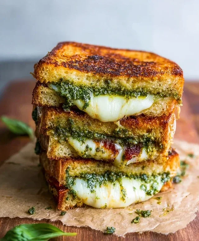 Sourdough Pesto Grilled Cheese