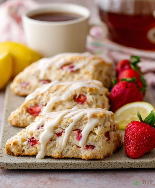 Strawberry Lemon Cream Scones