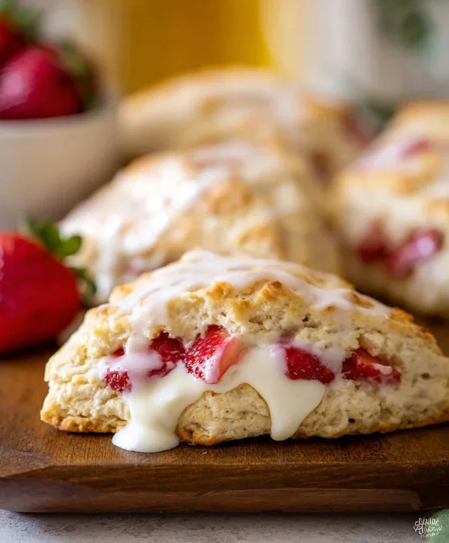 Strawberry Lemon Cream Scones