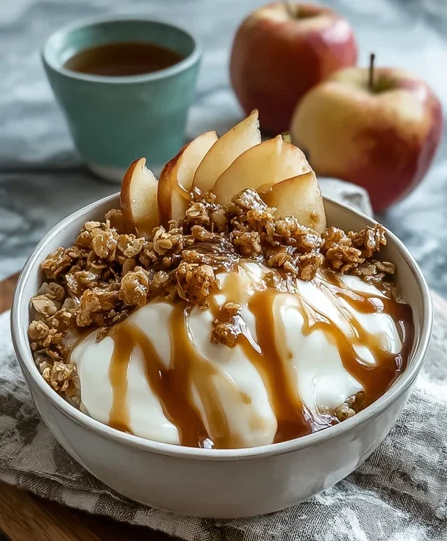 Caramel Apple Pie Yogurt Bowl