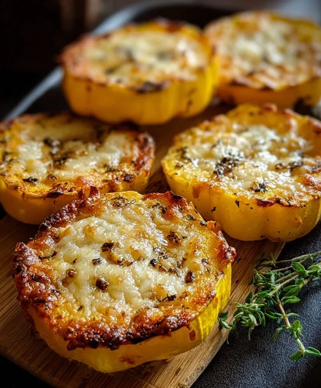 Cheesy Baked Squash Rounds