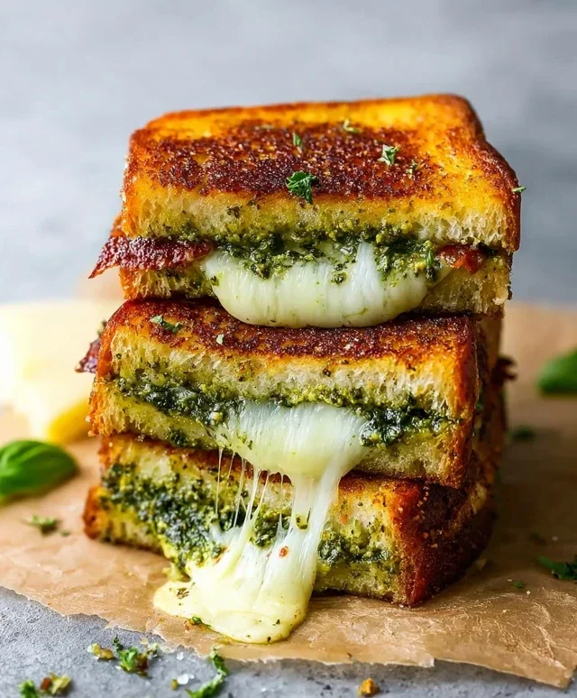 Sourdough Pesto Grilled Cheese