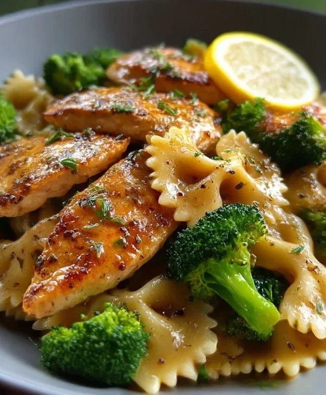 Cowboy Butter Lemon Bowtie Chicken with Broccoli Bliss
