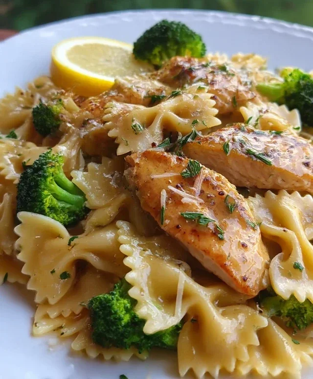 Cowboy Butter Lemon Bowtie Chicken with Broccoli Bliss
