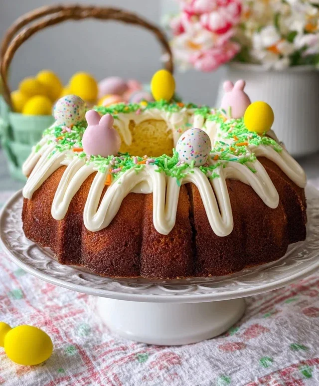 Easter Basket Bundt Cake Recipe (Easy Spring Dessert!)