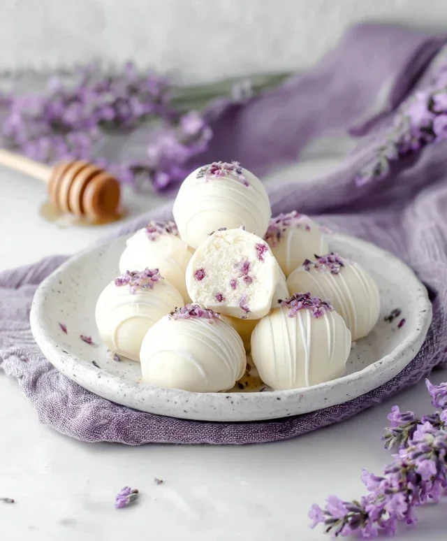 Honey Lavender White Chocolate Truffles